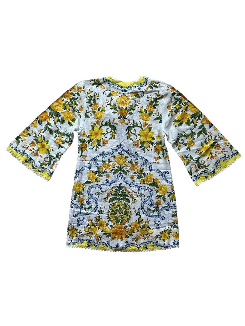 FARM Rio Sicily Floral Linen Blend Cover-Up Minidress NWT Size XS - Picture 7 of 10
